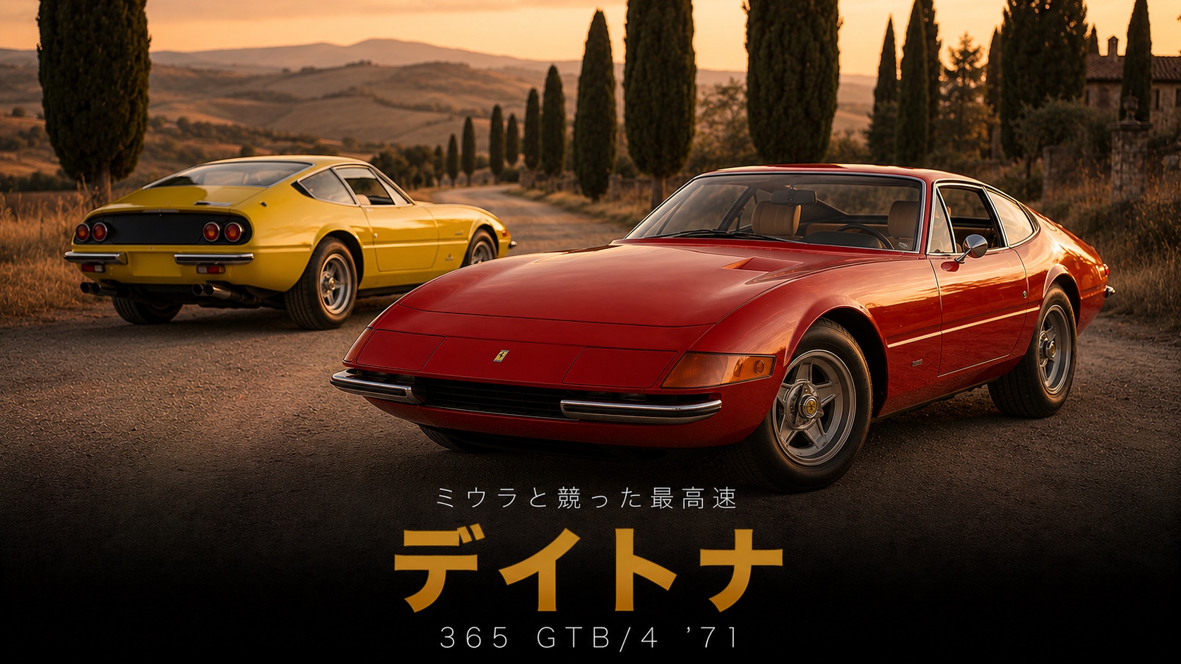Ferrari 365 GTB4(デイトナ)とは|非公式な愛称の由来とミウラとの最高速争い・中古相場とGT7での乗り方