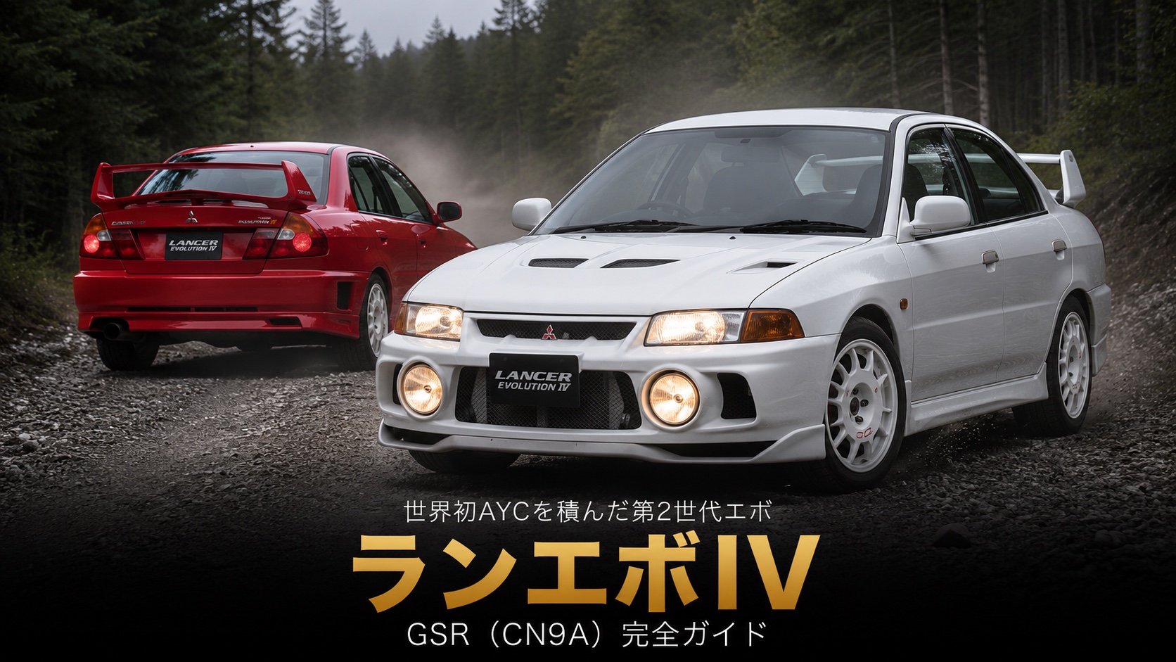 ランサーエボリューションIV GSR（CN9A）とは｜世界初AYC搭載・第2世代エボの幕開けとなったスペックと中古相場・GT7での乗り方