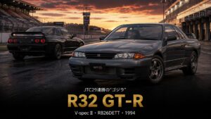 日産 スカイラインGT-R V·spec II（BNR32）とは｜16年ぶり復活のゴジラ・JTC29連勝・ATTESA伝説のスペックと中古相場・GT7での乗り方