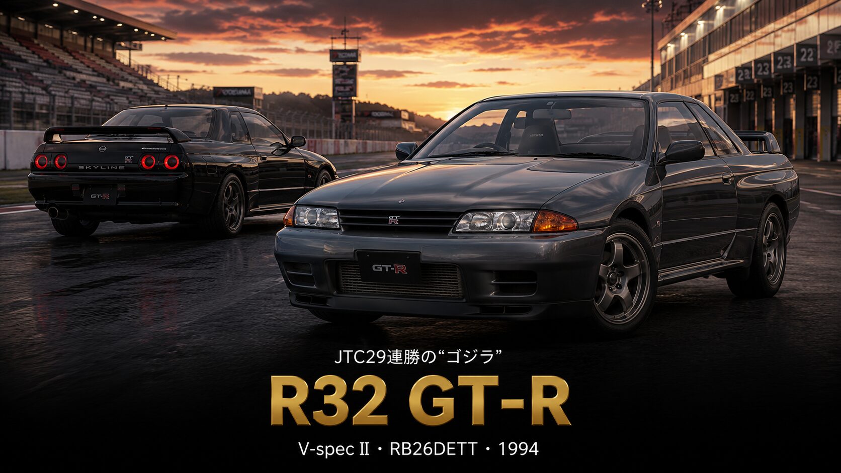 日産 スカイラインGT-R V·spec II(BNR32)とは|16年ぶり復活のゴジラ・JTC29連勝・ATTESA伝説のスペックと中古相場・GT7での乗り方