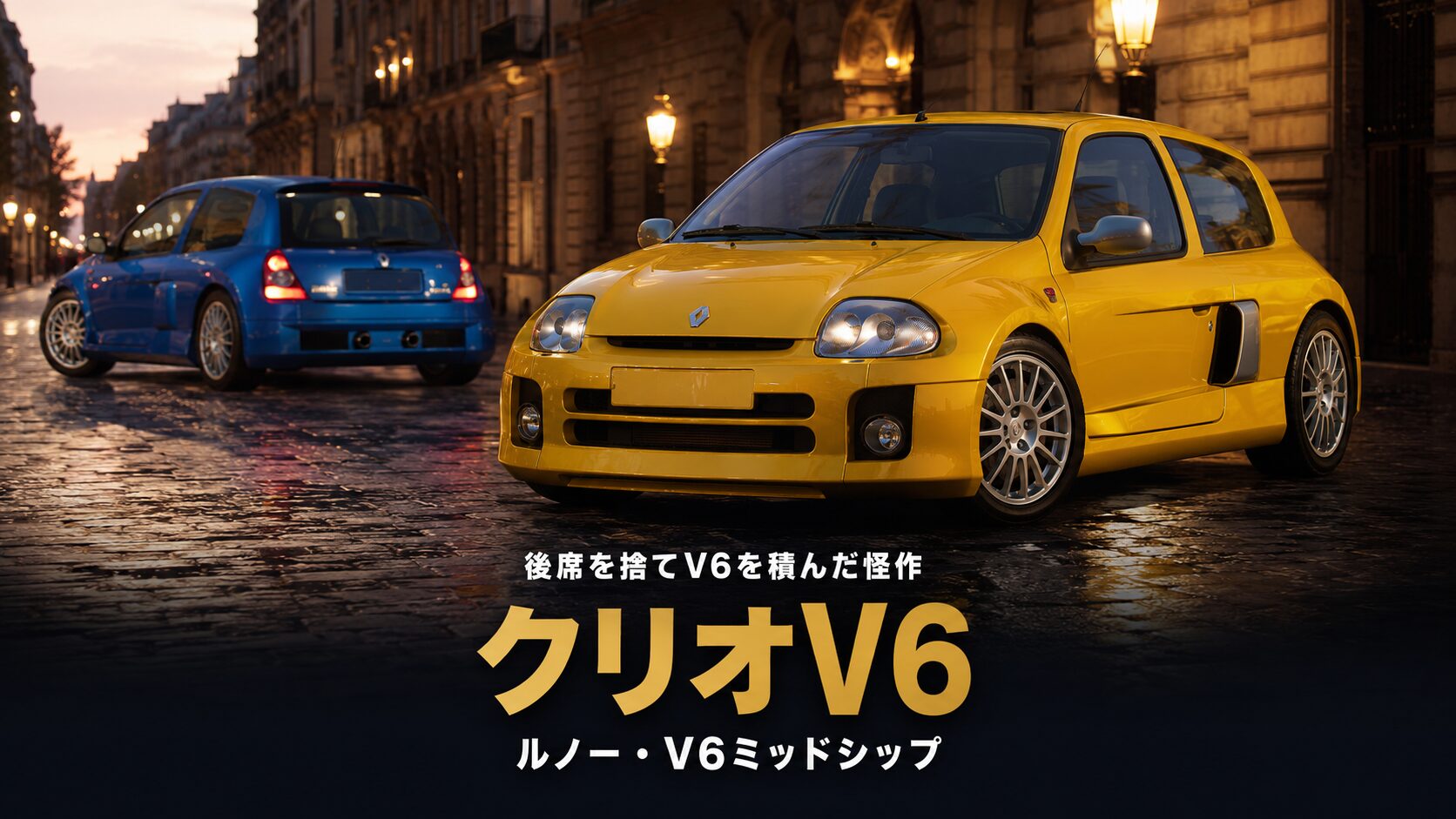 ルノー クリオV6(ルーテシアV6)とは|後部座席を捨ててV6を積んだ"常識外れのホットハッチ"のスペックと中古相場・GT7での乗り方