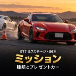 GT7のミッションとは｜全7ステージ56本の種類と開放条件、プレゼントカー14台とヒューマン・コメディ