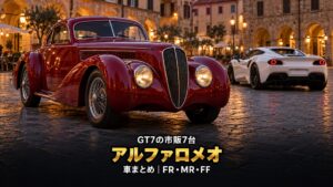 GT7のアルファロメオ車まとめ｜FR4台・MR2台・FF1台、2つの8Cと4C・ジュリアで読む市販7台