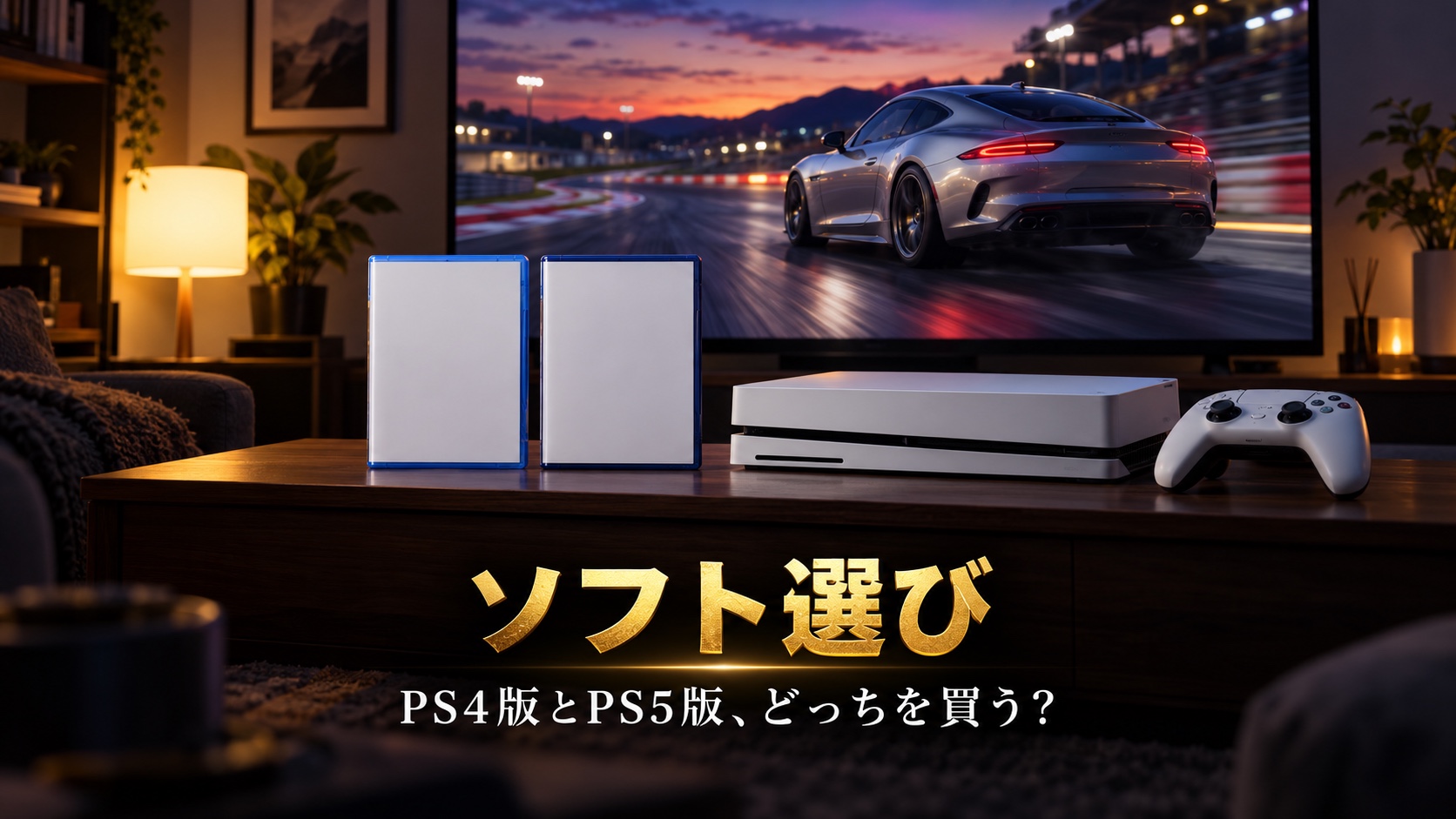 GT7はPS4版とPS5版どっちを買う?|違いと1,100円のアップグレード、パッケージ版・ダウンロード版の選び方【2026年】