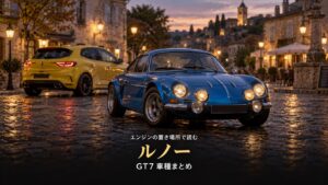 GT7のルノー車まとめ｜FF8台・ミッドシップ3台・RR2台、アルピーヌA110の新旧まで読む市販13台